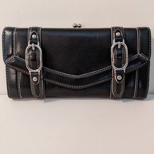 NWOT--Cole Haan Black Leather Clutch Wallet